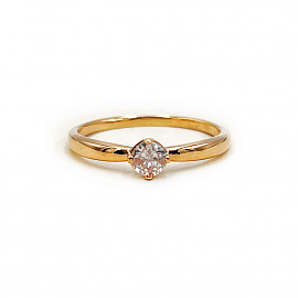 Кольцо из золота с цирконом 01-200810754