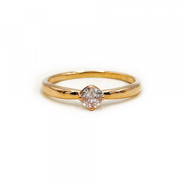 Кольцо из золота с цирконом