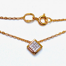 Золотий ланцюг з жовтими діамантами