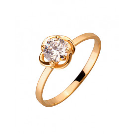 Золотое кольцо с цирконом 01-200034255