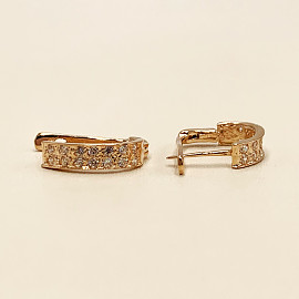 Серьги из золота с цирконом 01-200289555