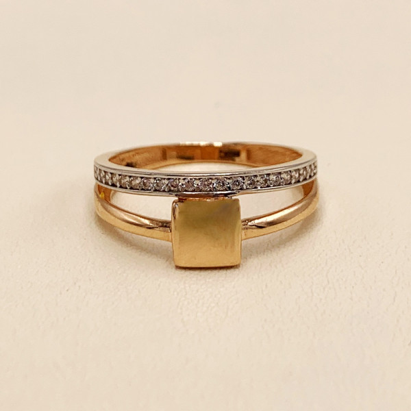 Золотое кольцо с цирконом