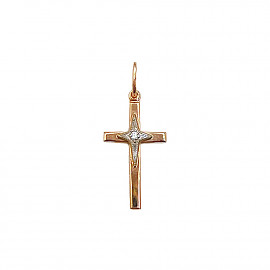 Крестик из золота с цирконом 01-200314755