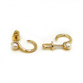 Серьги из золота желтого цвета с жемчугом 01-200773055