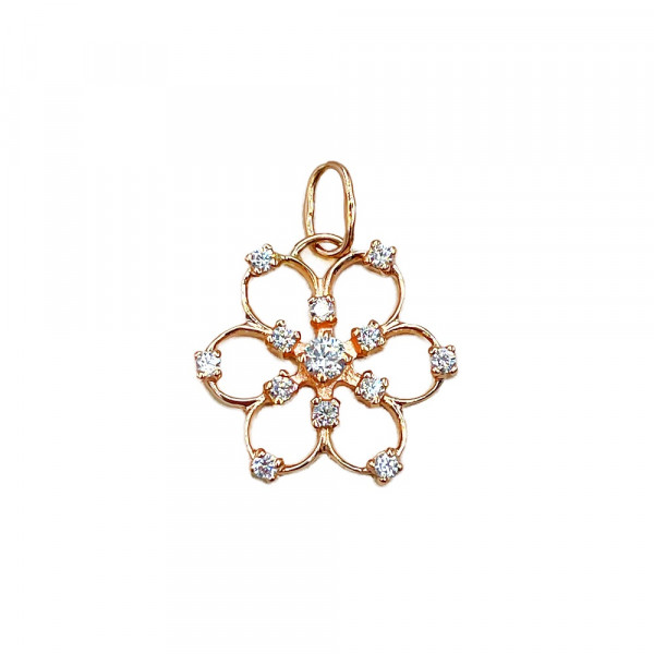 Кулон из золота с цирконом