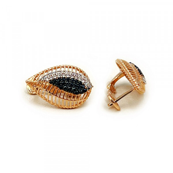 Золоті сережки з цирконом