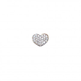 Кулон з золота червоного з білим кольору з цирконом 01-200900455