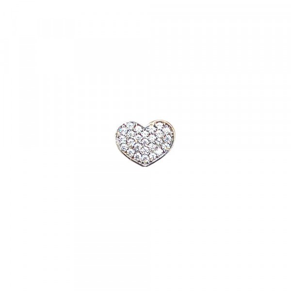 Кулон з золота червоного з білим кольору з цирконом