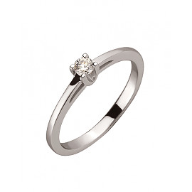 Каблучка з золота з білим діамантом 01-200152656