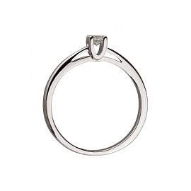 Каблучка з золота з білим діамантом