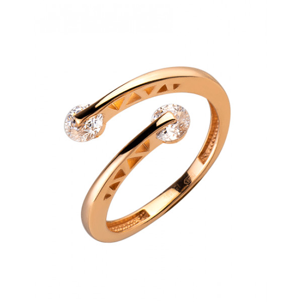 Золотое кольцо с цирконом