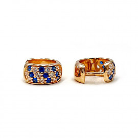Серьги из золота в красном цвете с цирконом 01-200319356