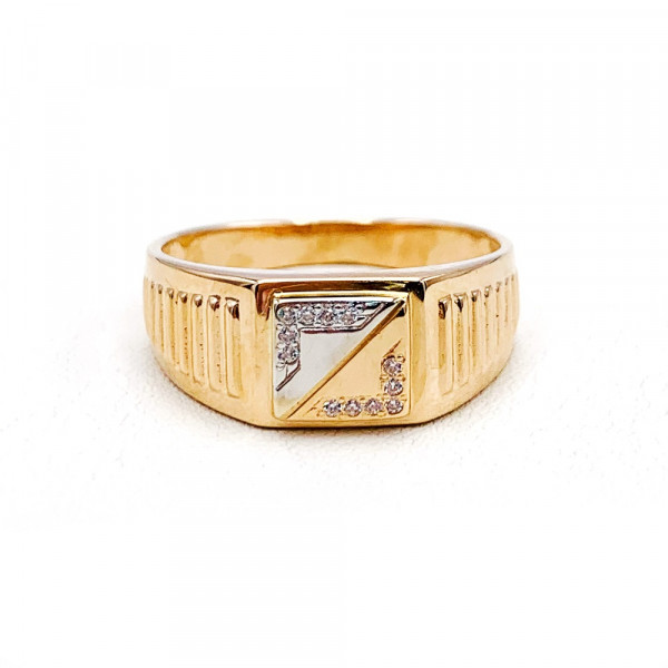 Перстень з золота з цирконом