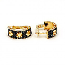 Серьги из золота с цирконом 01-200771456