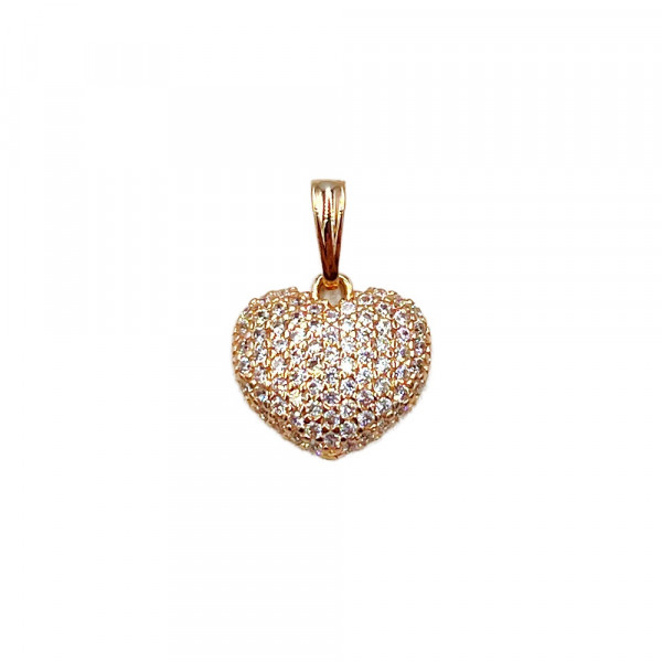 Кулон из красного золота с цирконом