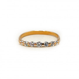 Золота каблучка з цирконом 01-200900456