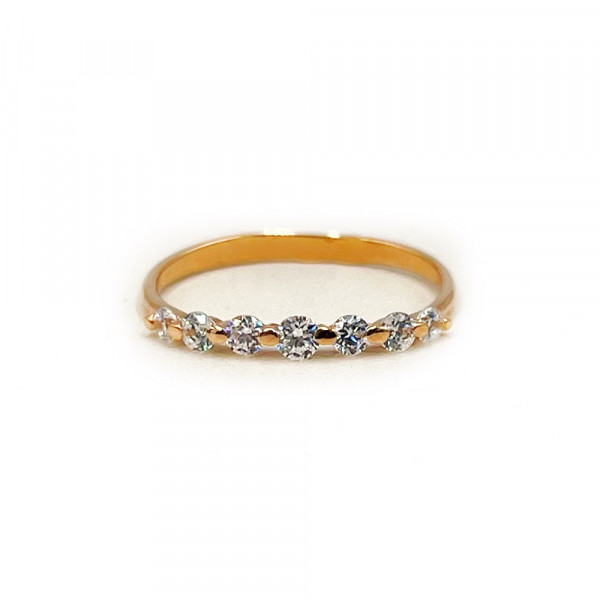 Золота каблучка з цирконом