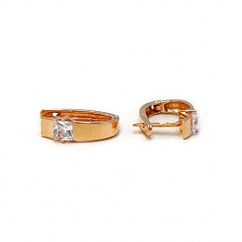 Сережки з золота з цирконом 01-200999656
