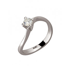 Каблучка з золота з білим діамантом 01-200072457