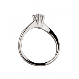 Каблучка з золота з білим діамантом