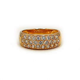 Золота каблучка з цирконом 01-200214057