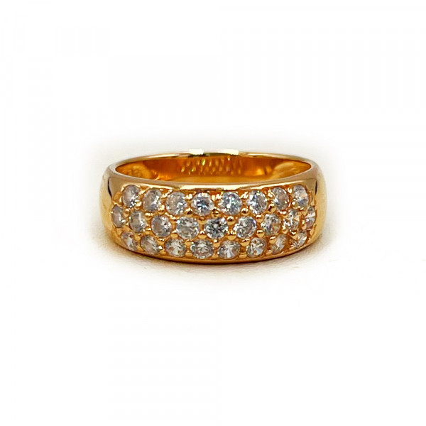 Золота каблучка з цирконом