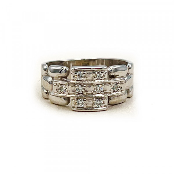 Кольцо из золота с белыми бриллиантами