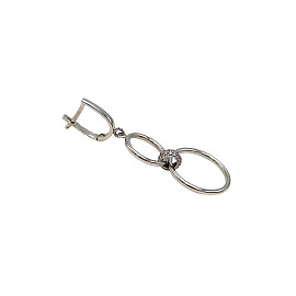 Серьги из белого золота с цирконом