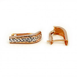 Серьги из красного с белым золота 01-200567757