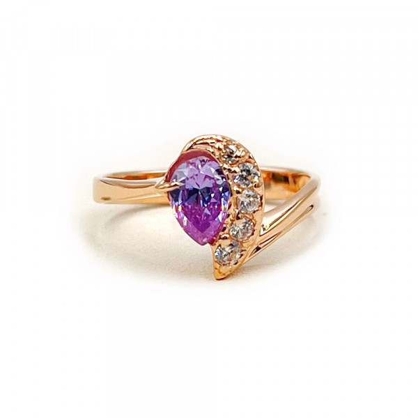 Каблучка з золота з цирконом