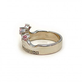 Золота каблучка з жовтими діамантами