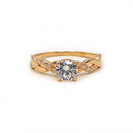 Золота каблучка з цирконом 01-200809057