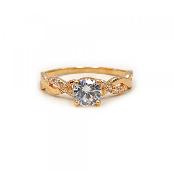 Золота каблучка з цирконом