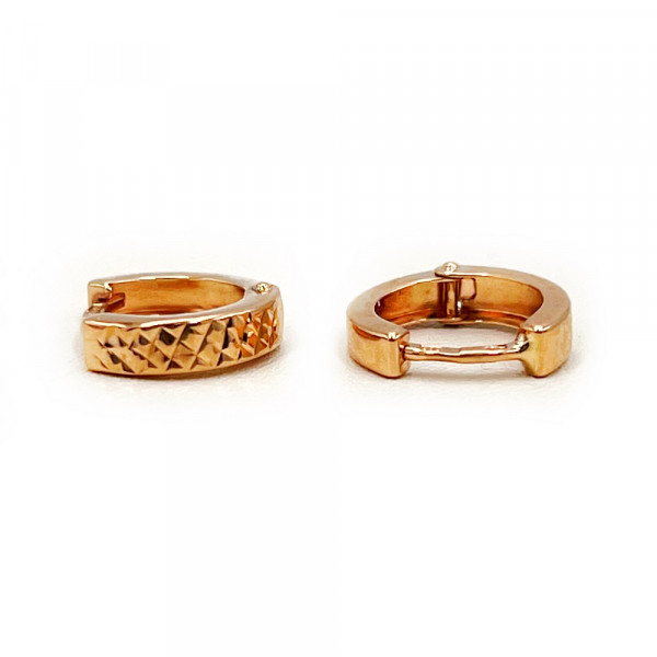 Золоті сережки червоного кольору