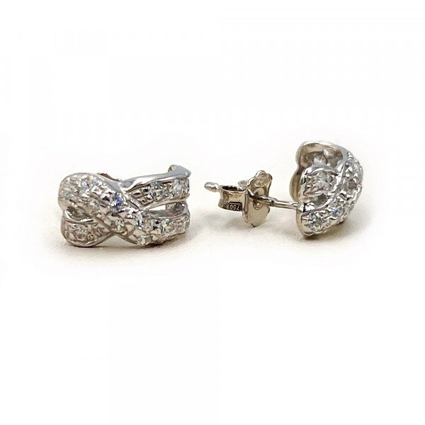 Сережки з золота з цирконом