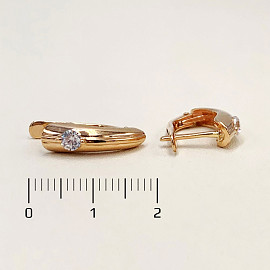 Серьги из золота с цирконом
