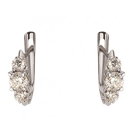 Серьги из золота с цирконом 01-200152558