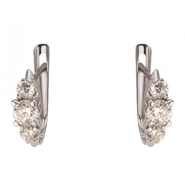 Серьги из золота с цирконом