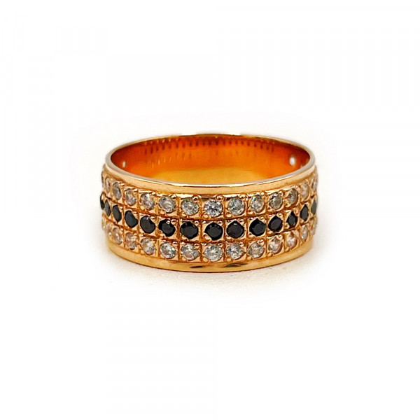 Кольцо из золота красного цвета с цирконом