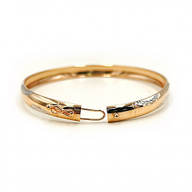 Золотий браслет червоного з білим кольору