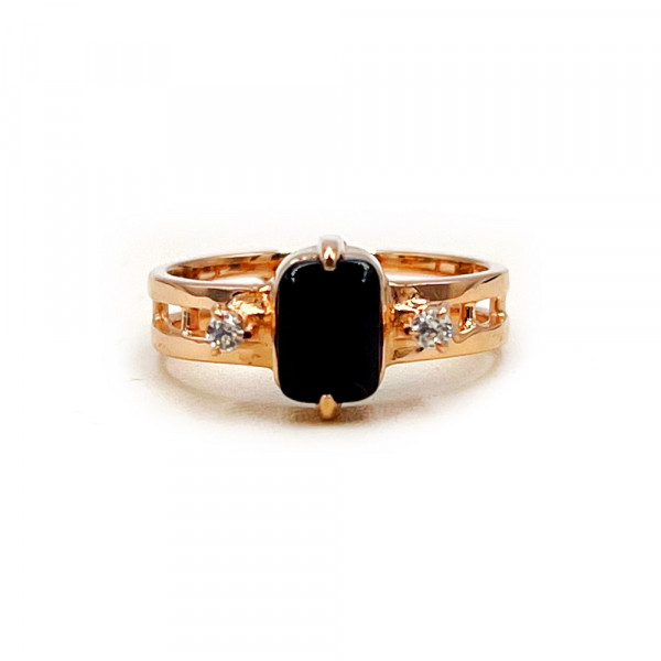 Золота каблучка з цирконом