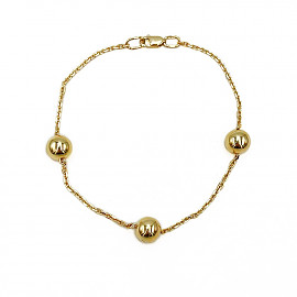 Золотой браслет желтого цвета 01-200902558