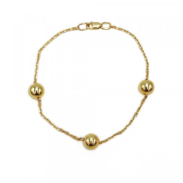 Золотой браслет желтого цвета