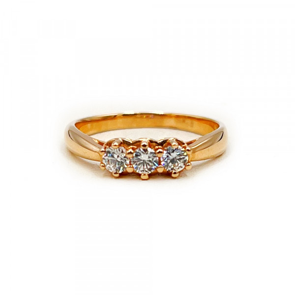 Золота каблучка з цирконом