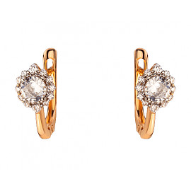 Серьги из золота с цирконом 01-200276059