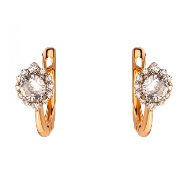 Серьги из золота с цирконом