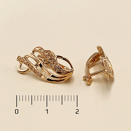Серьги из золота с цирконом