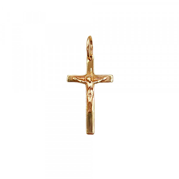 Хрестик з золота у червоному кольорі