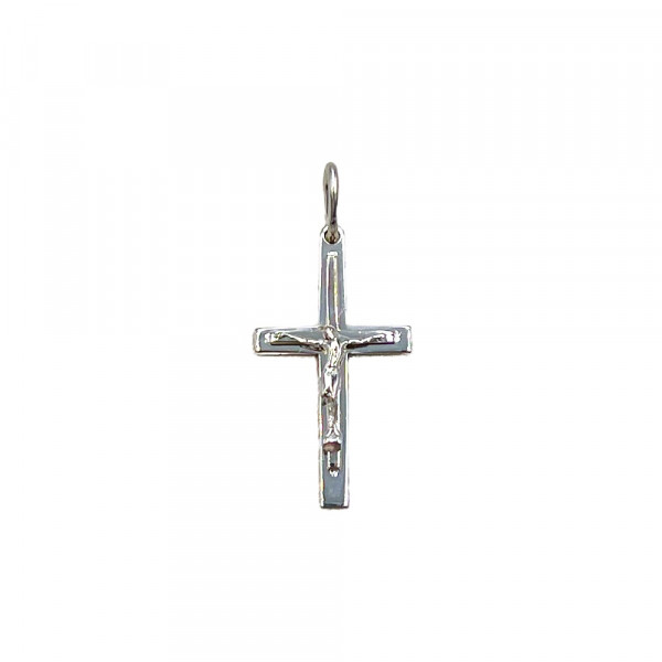 Хрестик з білого золота