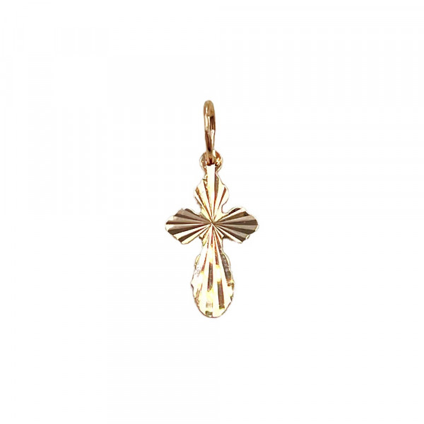 Золотий хрестик у червоному кольорі